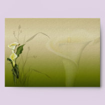 White Calla Wedding Suite envelopes