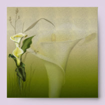 White Calla Wedding Suite envelopes