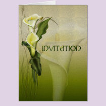 White Calla Wedding Suite Invitation cards