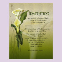 White Calla Wedding Suite invitations