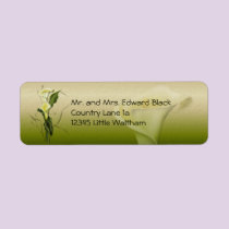 White Calla Wedding Suite labels