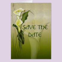 White Calla Wedding Suite Save the Date cards