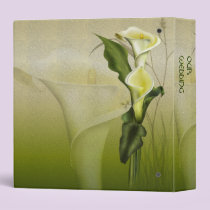 White Calla Wedding Suite binders
