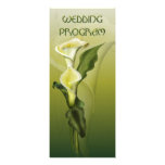 White Calla Wedding Suite Wedding Program Personalized Announcement