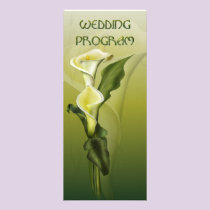White Calla Wedding Suite Wedding Program invitations