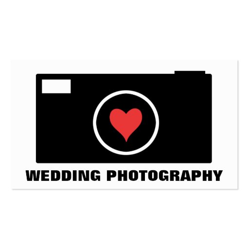 White Camera Wedding Photography Business Card