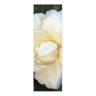 white camillia flower mini bookmark business cards