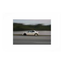 White Car In Motion posters