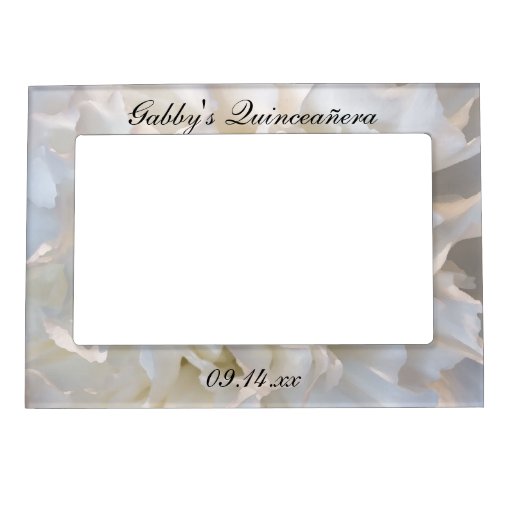 White Carnation Quinceañera Picture Frame Zazzle