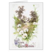 White Carnations Vintage Easter Cards
