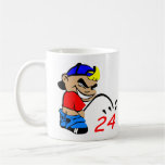 White Cartoon Boy Piss 24 Coffee Mugs