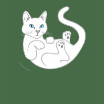 White Cat, Blue Eyes. t-shirts