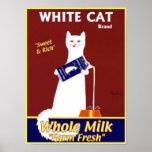 White Cat Brand Whole Milk posters