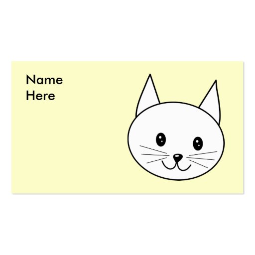 White Cat Business Cards (front side)