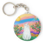 White Cat - Day Star Keychain