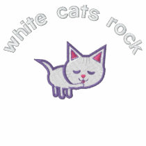 White Cat Lover Embroidered embroidered shirts