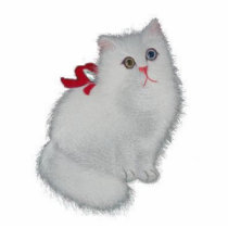 White Cat photo sculptures