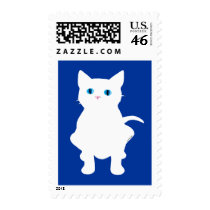 White cat stamp