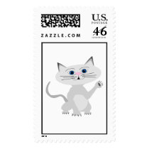 White Cat postage by clevergirlmedia White Cat postage