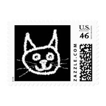 White Cat. Stamp