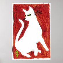 White cat posters