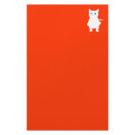 White cat stationery