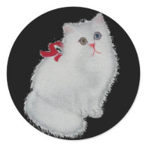 White cat stickers