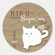 White Cat Stickers
