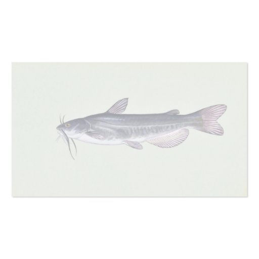White catfish business card template (back side)