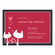 White Cats in Love | Valentine's Party Invitation