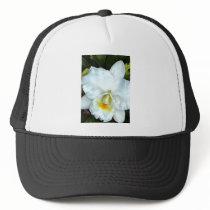 White Cattleya Orchid hats by OrchidArt White Cattleya Orchid hats