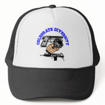 White Celebrate Diversity Guns hats