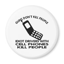 White Cell Phones Kill People magnets