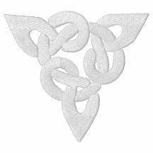 White Celtic Irish Knotwork Pattern Design Polo