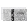 white chadelier on black modern damask design picture card