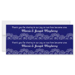 White Charming Swirls Bookmark Favors Rack Card Design