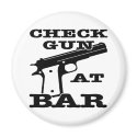 White Check Gun Bar magnets