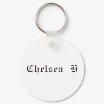 White Chelsea H Keychain