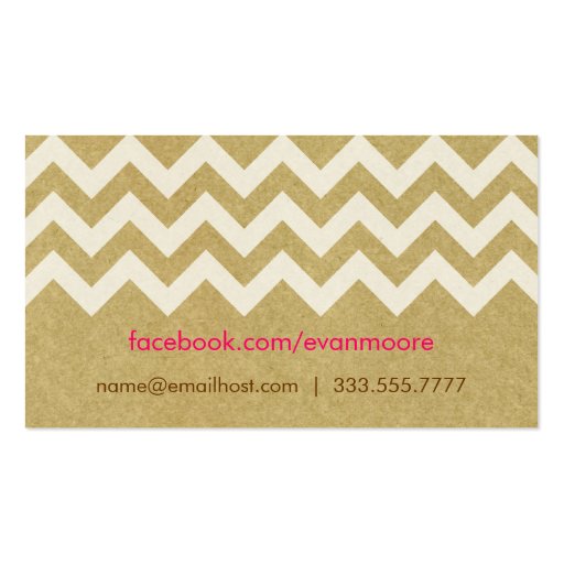 White Chevron Business cards (back side)