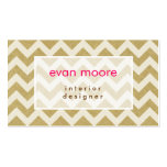 White Chevron Business cards