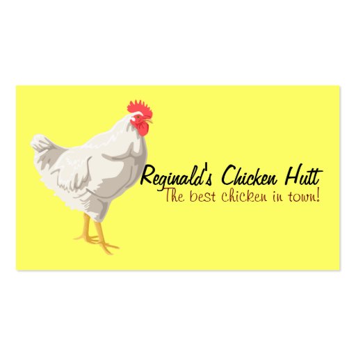 White Chicken Business Card (front side)
