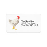 White Chicken Custom Address Labels