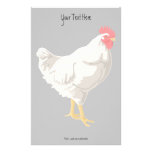 White Chicken Customized Stationery