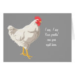 White Chicken Greeting Cards