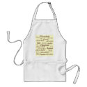 White Chocolate with Chocolate Letters aprons