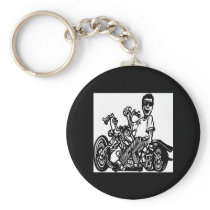 White Chopper Rider Keychain