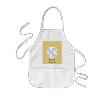 White Christmas Bauble. On Gold Color. Apron