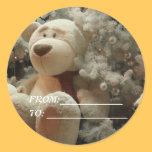 White Christmas Bear Sticker