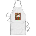 White Christmas Cat Apron