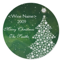 White Christmas Diamond Wine Label stickers by jbranam White Christmas Diamond Wine Label stickers